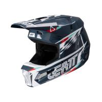 Кроссовый шлем Leatt 3.5 + очки Vizion 3.5 V25 XL Blue