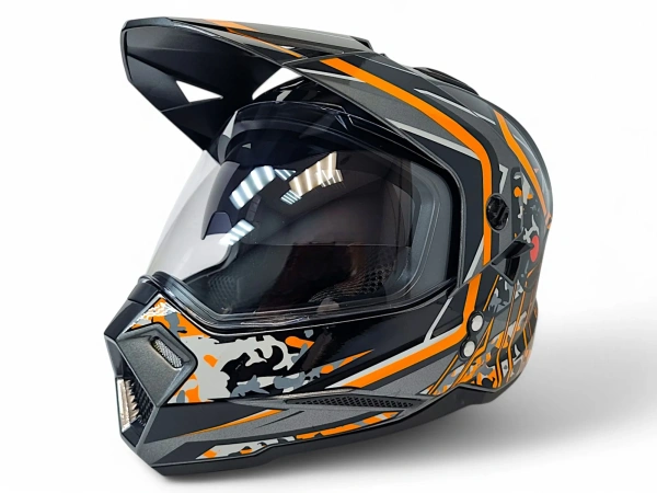 Шлем AiM JK802S OrangeGreyBlack, L