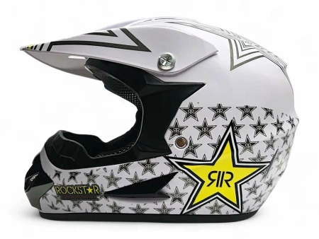 Шлем RH 125 Rockstar White/#11, S