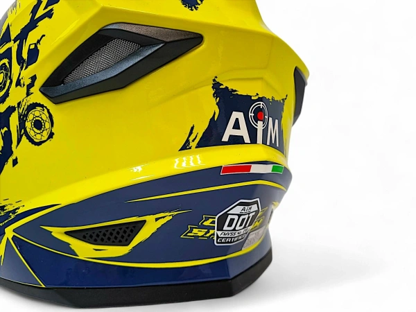 Шлем детский AiM JK802Y Yellow/Blue, Y/L