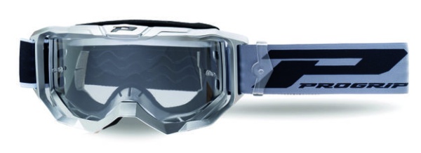 Очки кроссовые Progrip Vision 3300-414 Silver Matt прозрачная линза 3310