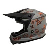 Шлем эндуро SPARX Jet Graffity (WS-905) (серо-оранжевый матовый люминесцентный, YXL)