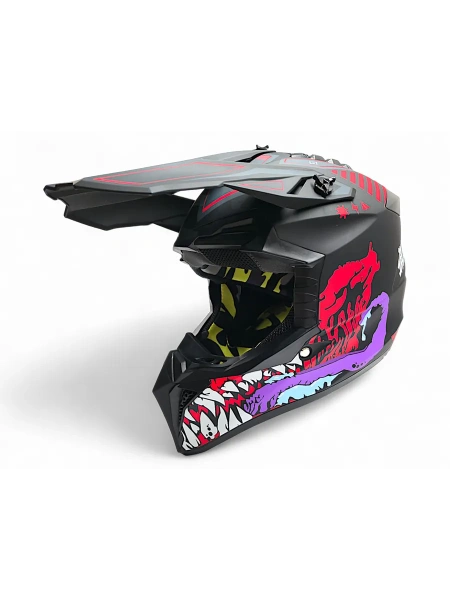 Шлем RH 127 Matt BlackRedViolet, S