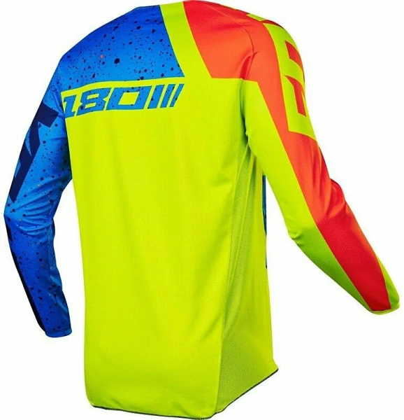 Костюм детский эндуро FOX синий-жёлтый Y-XXL