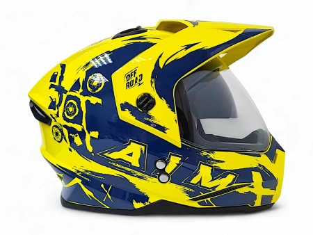 Шлем детский AiM JK802Y Yellow/Blue, Y/M